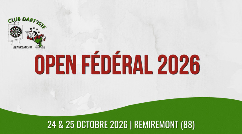Open Fédéral 2026, 24 et 25 octobre à Remiremont